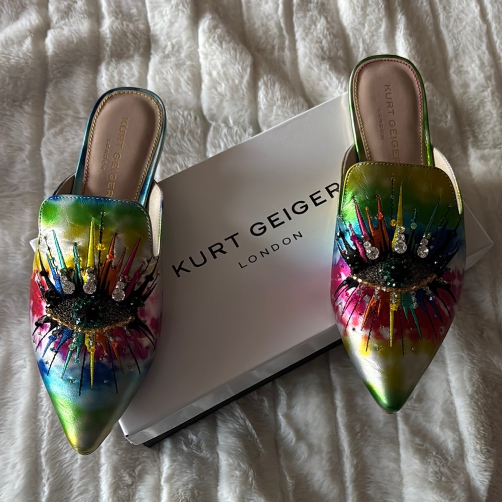Kurt Geiger London Women's Multicolor Embellished Mules